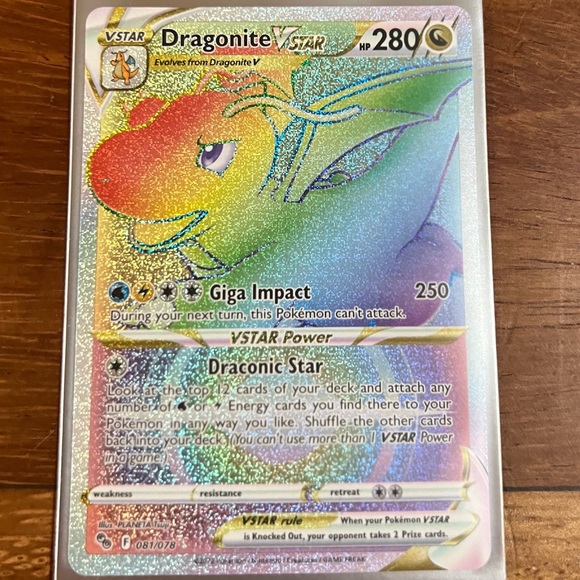 Toys Pack Fresh Dragonite V Star Rainbow Rare Sleeved Immediately